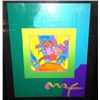 Image 1 : "Jumper Over Sunrise" Peter Max Original Mixed Media