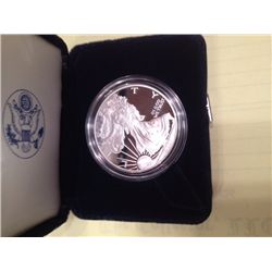 2001 PROOF SILVER EAGLE IN CASE