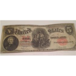 1907 $5 "WOODCHOPPER" CURRENCY, AU