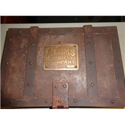 ADAMS EXPRESS OLD WEST  METAL STRONG BOX, 5.5"X10.5"X6.5", WEIGHS 30 Lbs