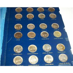 COMPLETE SET 1938-1964 BU JEFFERSON NICKELS INCLUDING ALL 11 SILVER , 70 PCS TOTAL