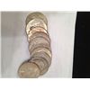 Image 1 : TEN MIXED DATE PEACE SILVER DOLLARS