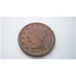 1854 MATRON HEAD LARGE CENT VG