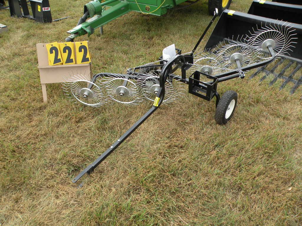 Inline acreage/estate rake