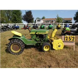 John Deere 110 w/blower, deck & chains