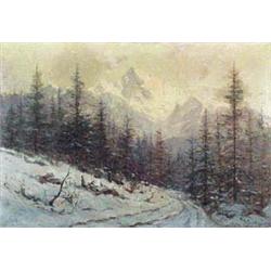 Author: Ján Grotkovský (1902-1961), Title: View of  Kriván Peak