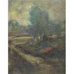 Author: Gustáv Gero (1889-1979), Title: Landscape with Trees