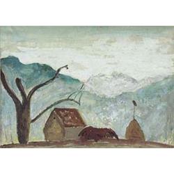 Author: Miloš Alexander Bazovský (1899-1968), Title: Hay-loft