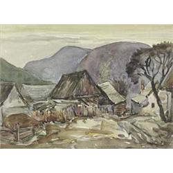 Author: Imrich Weiner-Král (1901-1978), Title: Landscape from around Manín Hill