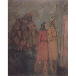 Author: Ján Želibský (1907-1997), Title: In front of Gate