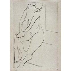 Author: Eugen Nevan (1914-1967), Title: Lady having Bath