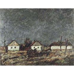 Author: Károly Kotász (1872-1941), Title: Puszta Village