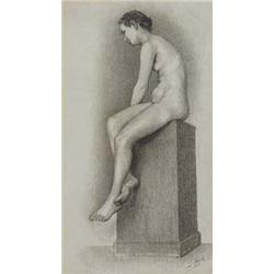 Author: Norbert Streck, Title: Sitting Nude