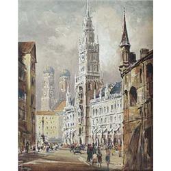 Author: Unknown Painter, Title: Square in Munich