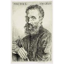 Author: Maximilián Švabinský (1873-1962), Title: Michelangelo