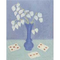 Author: Ernest Zmeták (1919), Title: Still-life with Cards