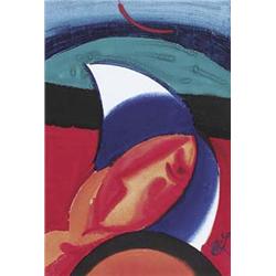 Author: Milan Laluha (1930), Title: Woman and Moon