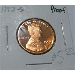 1992-S *HARD TO FIND* LINCOLN CENT RED BOOK VALUE IS $6.00 *RARE PROOF HIGH GRADE*!!