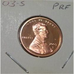2003-S LINCOLN CENT RED BOOK VALUE IS $4.00 *RARE PROOF HIGH GRADE*!!