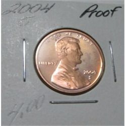 2004-S LINCOLN CENT RED BOOK VALUE IS $4.00 *RARE PROOF HIGH GRADE*!!