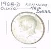 Image 1 : 1968-D KENNEDY SILVER HALF DOLLAR *NICE SILVER COIN - PLEASE LOOK AT PICTURE TO DETERMINE GRADE*!!