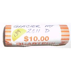 MINT $10.00 ROLL OF 2011-D NATIONAL PARK QUARTERS *RARE GLACIER PARK MINT HIGH GRADE QUARTERS*!!