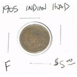 1905 INDIAN HEAD PENNY RED BOOK VALUE IS $5.00 *NICE COIN - FINE GRADE*!!