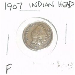 1907 INDIAN HEAD PENNY RED BOOK VALUE IS $5.00 *NICE COIN - FINE GRADE*!!