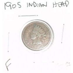 1905 INDIAN HEAD PENNY RED BOOK VALUE IS $5.00 *NICE COIN - FINE GRADE*!!