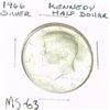 Image 1 : 1966 SILVER KENNEDY HALF DOLLAR *NICE SILVER COIN - RARE MS-63 HIGH GRADE*!!