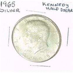 1965 SILVER KENNEDY HALF DOLLAR *NICE SILVER COIN - PLEASE LOOK AT PICTURE TO DETERMINE GRADE*!!