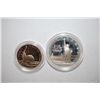 Image 1 : 1986-S US Liberty Two-Coin Proof Set In Velvet Box; Ellis Island Commemorative $1 Silver Proof & Nat