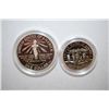 Image 2 : 1986-S US Liberty Two-Coin Proof Set In Velvet Box; Ellis Island Commemorative $1 Silver Proof & Nat