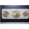 Image 2 : 1976-S US Bicentennial Three-Coin Silver Set; 40% Silver; UNC; Eisenhower, Kennedy & Washington; EST