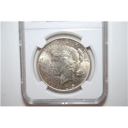 1925 Peace $1; NGC Graded UNC Details-Improperly Cleaned; EST. $50-70