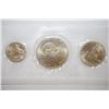Image 2 : 1976-S US Bicentennial Three-Coin Silver Set; 40% Silver; UNC; Eisenhower, Kennedy & Washington; EST