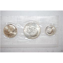1976-S US Bicentennial Three-Coin Silver Set; 40% Silver; UNC; Eisenhower, Kennedy & Washington; EST