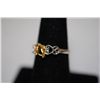 Image 2 : Sterling Silver Ring Size 8 With Gold-Toned Baby Feet Inscribed With "It Was Then That I Carried You