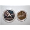 Image 1 : 1992-S US Olympic Two-Coin Proof Set In Velvet Box With COA Included; Baseball Player Commemorative 
