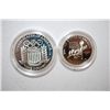 Image 2 : 1992-S US Olympic Two-Coin Proof Set In Velvet Box With COA Included; Baseball Player Commemorative 