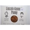 Image 2 : 1973 Lincoln Penny With Kennedy Profile Printed On Obv. With History; EST. $5-10