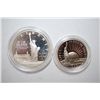 Image 1 : 1986-S US Liberty Two-Coin Proof Set In Velvet Box; Ellis Island Commemorative $1 Silver Proof & Nat