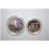 Image 2 : 1986-S US Liberty Two-Coin Proof Set In Velvet Box; Ellis Island Commemorative $1 Silver Proof & Nat