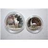 Image 1 : 1986-S US Liberty Two-Coin Proof Set In Velvet Box; Ellis Island Commemorative $1 Silver Proof & Nat