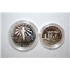 Image 2 : 1986-S US Liberty Two-Coin Proof Set In Velvet Box; Ellis Island Commemorative $1 Silver Proof & Nat