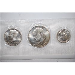 1976-S US Bicentennial Three-Coin Silver Set; 40% Silver; UNC; Eisenhower, Kennedy & Washington; EST