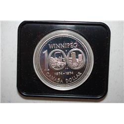 1974 Canada $1 "100th Anniversary Of Winnipeg" Foreign Coin In Display Box; EST. $15-20