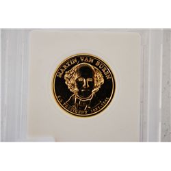 2008 US Presidential Martin Van Buren $1; Pure 24K Gold Enriched; EST. $5-10