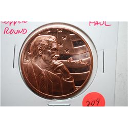 Ron Paul Copper Round; .999 Fine Copper 1 Oz.; EST. $3-5