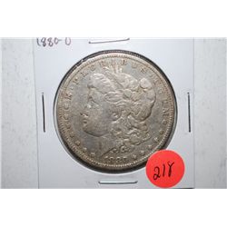 1880-O Silver Morgan $1; EST. $30-40